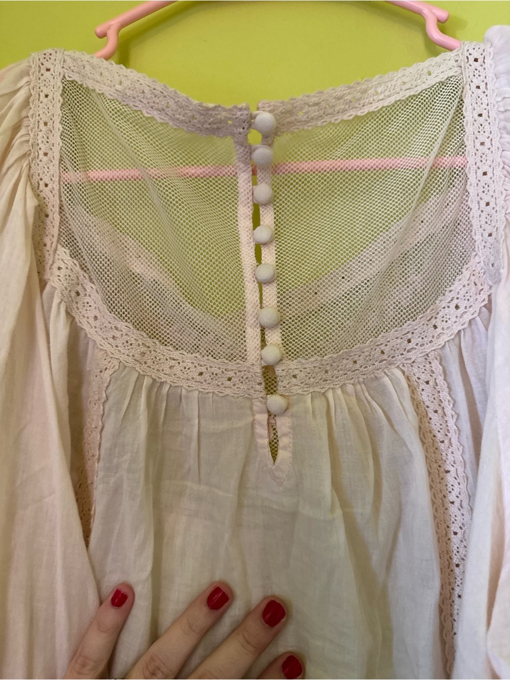 Anthropologie Pale Blush Embroidered Peasant Tunic - Picture 6 of 8